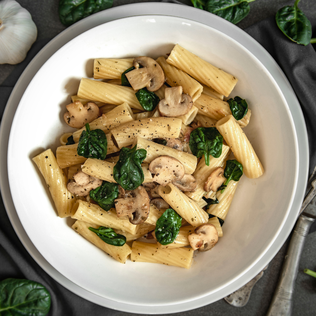 FRESH SPINACH AND PENNE