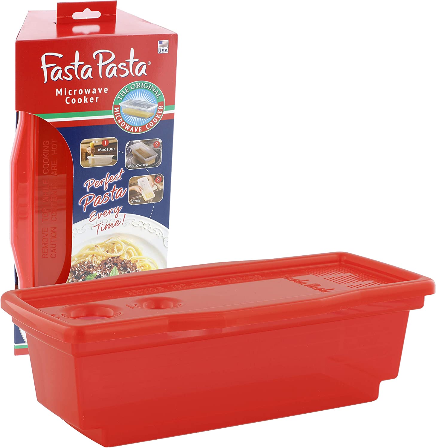 Fasta Pasta Microwave Pasta Cooker (Red)